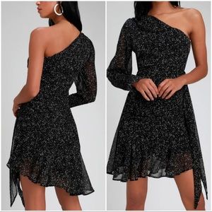 NWT Honey Punch Black One-Sleeve Dress